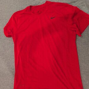 COPY - Nike Drifit 100% Poly Shirt, Red, Size L